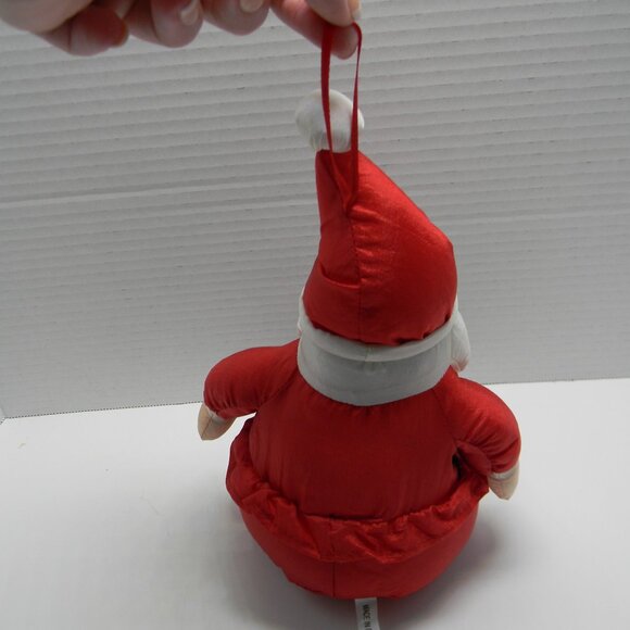 Vintage Parachute Material Santa Claus Stuffed Ornament - Picture 3 of 3